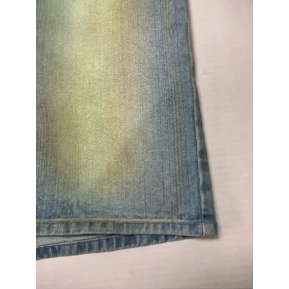 Distressed Worn Look Denim Skirt